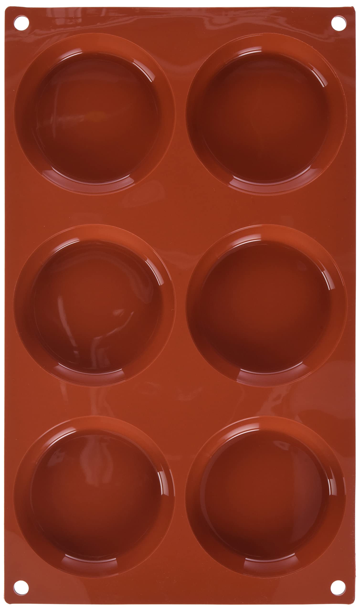 Silikomart | SF047 Silicone Mould for TORTINA Monoportions, Non-Stick, 6 Cupcakes, Pack of 1 Cake Mould, Ø 80 h 18 mm, Made in Italy — image 1