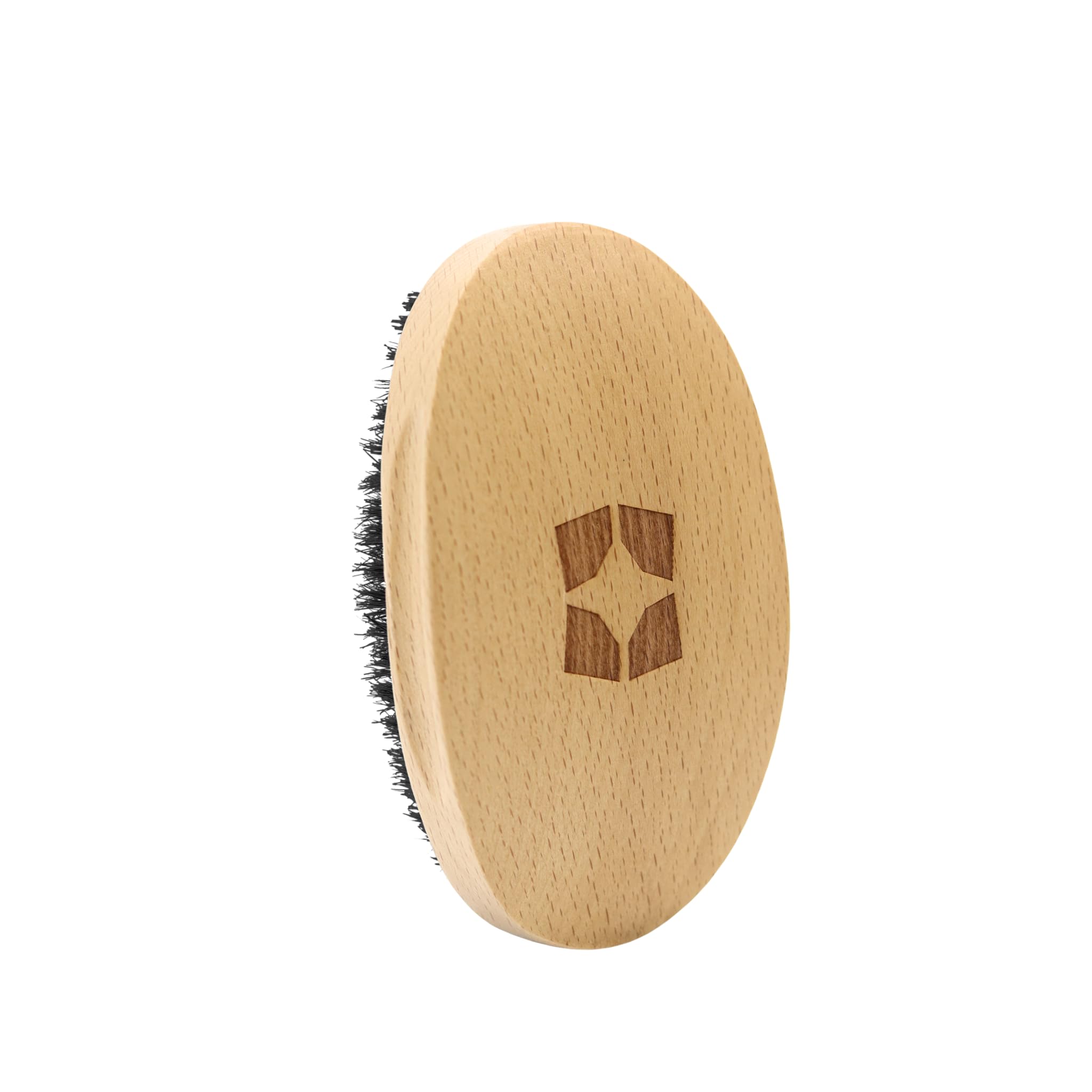 SHYNE Soft Curved Hairbrush | 360 Wave Brush with Reinforced Boar Bristles | Perfect for Waves and Beards | Everyday Grooming Men’s Brush | Compact & Pocket-Friendly | Black Owned Beauty