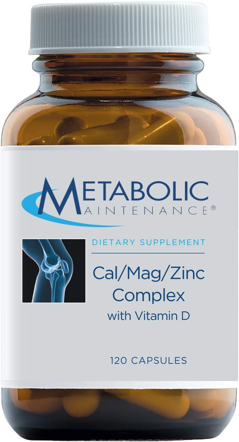 Metabolic Maintenance Cal Mag Zinc Complex with Vitamin D-3 - Calcium Supplement with Magnesium, Boron + Zinc - Minerals for Bone + Heart Support, No Fillers (120 Capsules): Health & Personal Care