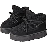 Chic Winter Women's Snow Boots - Warm, Lace-Up Mid-Calf with Thick Sole for Casual Wear