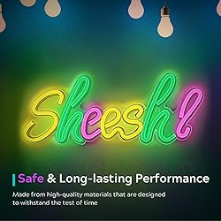 Sheesh Neon Sign - Multi Color LED Neon Light