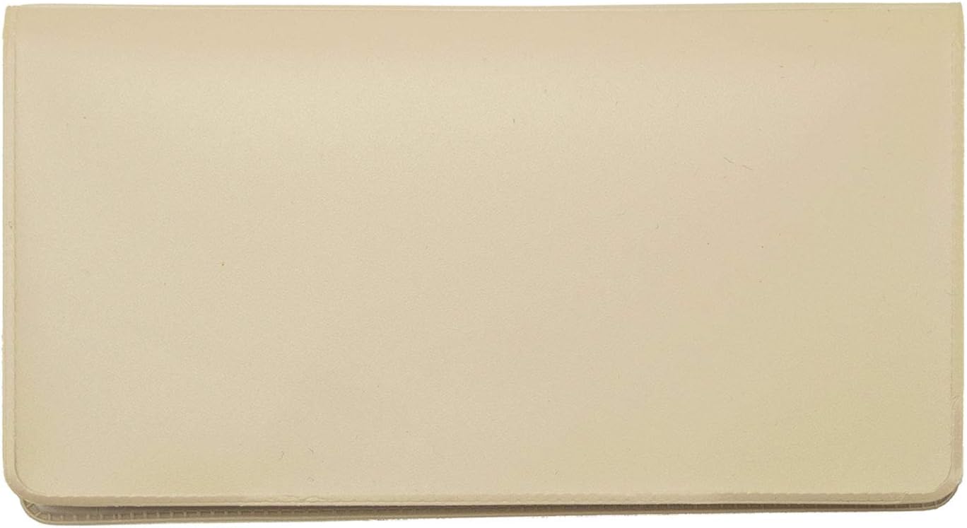 Black Vinyl Checkbook Cover, Top Tear Personal Vinyl Checkbook Cover