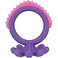Nuby Geo Zoos Massaging Teether - Baby Teething Toy - Soft Easy Grip - 3+ Months - Purple Octopus