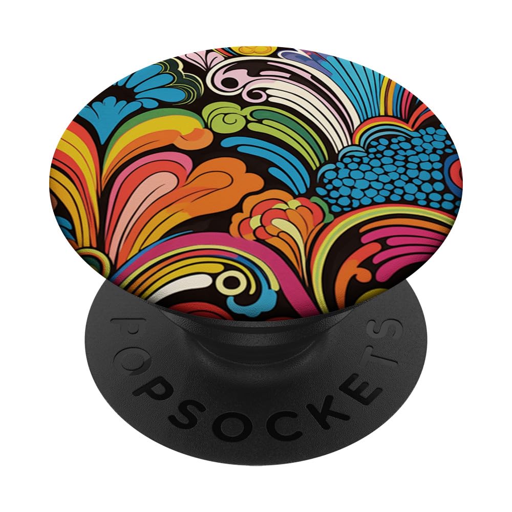 Retro 70's Psychedelic PopSockets Swappable PopGrip