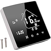 Smart Digital Thermostat for Home 7 Day Programmable WiFi Touchscreen App Voice Control Easy Install Wall Thermostat Type 86 95-240V 16A