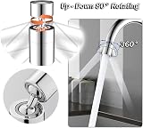LUBEKAS Kitchen Tap Spray Head 360 Swivel 2 Modes ABS Brass Universal Fit view 4