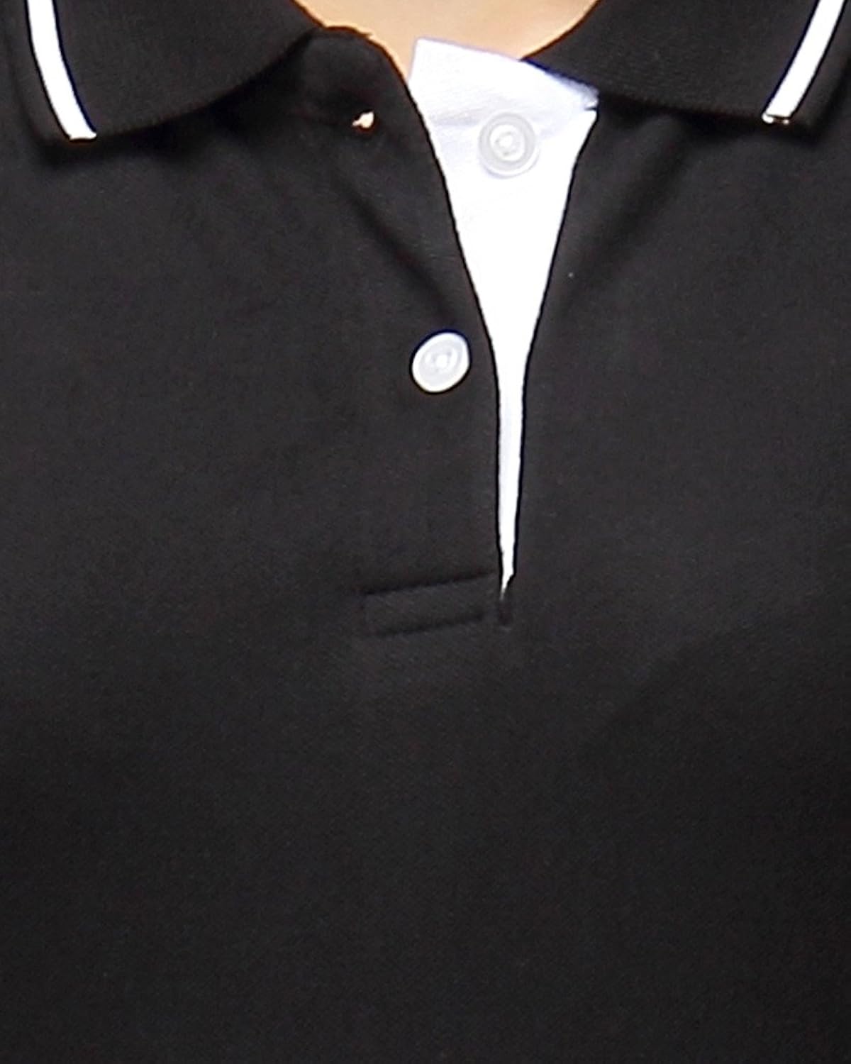 campus sutra women polo neck with tipping t-shirts