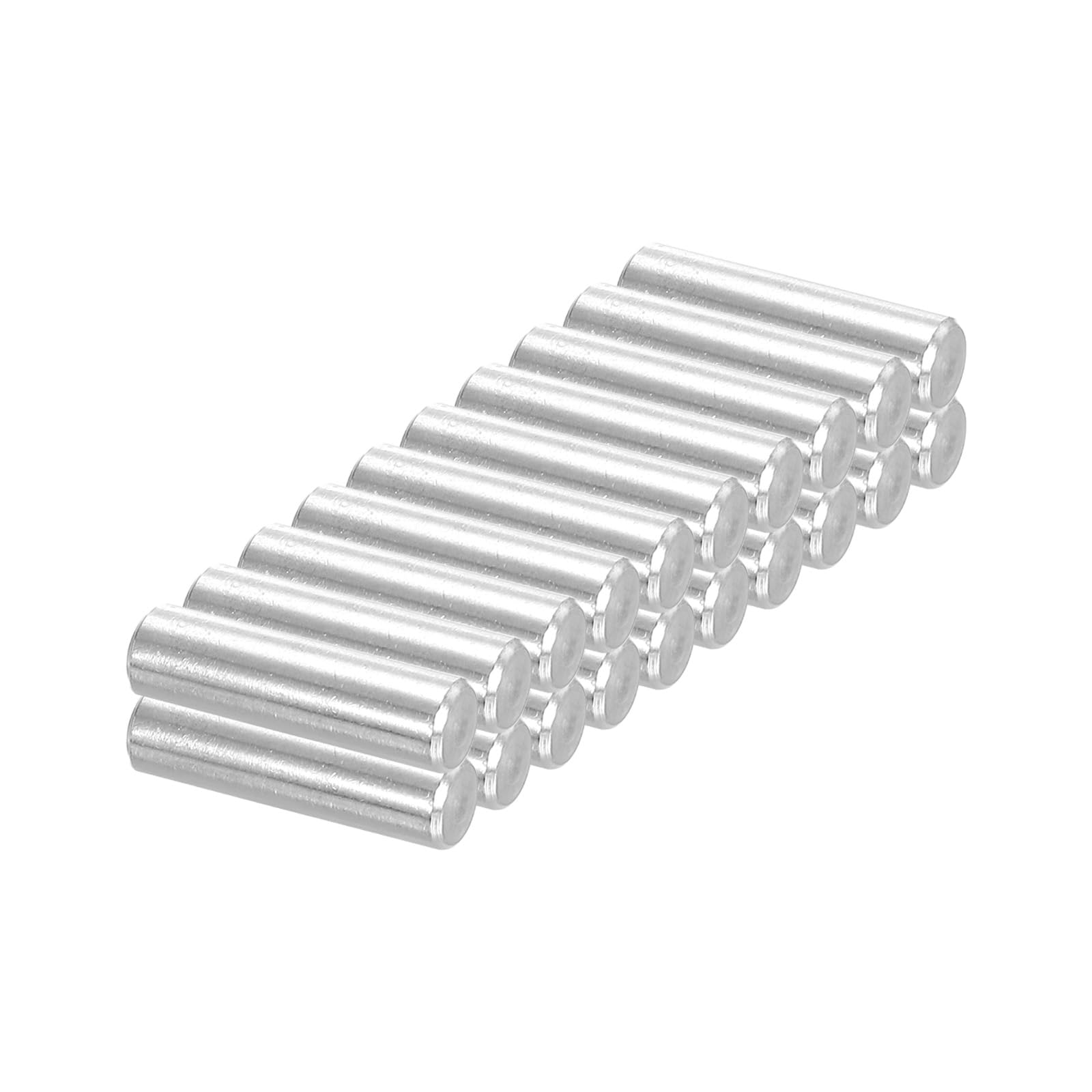 PATIKIL 304 Stainless Steel Dowel Pin 6x20 mm (1/4" Dia), 20 Pcs Hardened Metal Dowel Pins Bunk Bed Pegs Pin Replacement Hardware for Shelf Furniture Assembly DIY