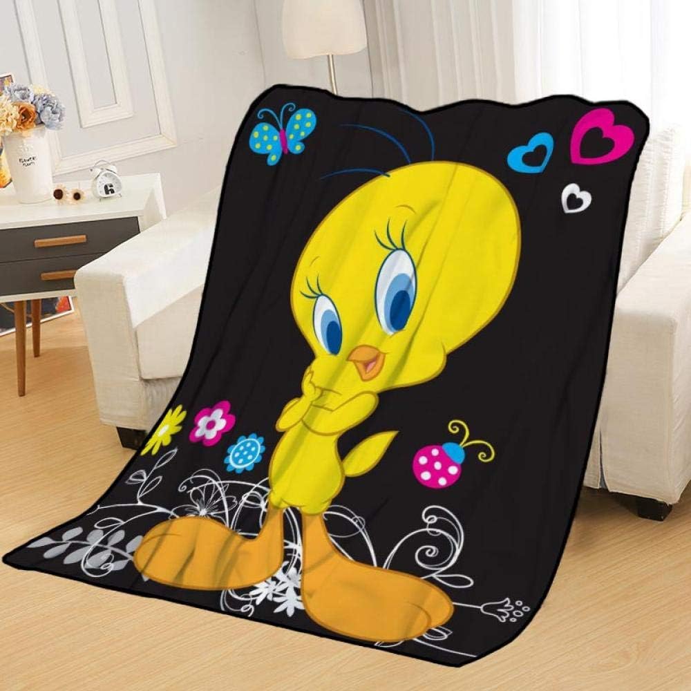 TNJGZother Personalized Blankets Custom Baby Tweety Bird Blankets Soft