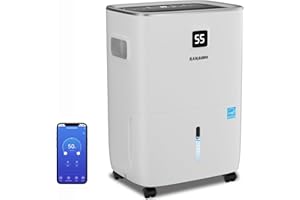 SAHAUHY 5200 Sq.Ft Smart ENERGY STAR Dehumidifier for Basement Home Bedroom Garage with Drain Hose and Water Tank
