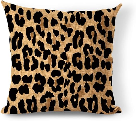 Amazon Com Leopard Print Decor Cotton Linen Pillow Cover Euro