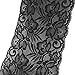 10 Yards Width 5.9 Inch (15CM) Stretch Polyester Embroidery Floral Pattern Elastic Lace Trimming DTY Craft Supply Clothing Accessories (Black)
