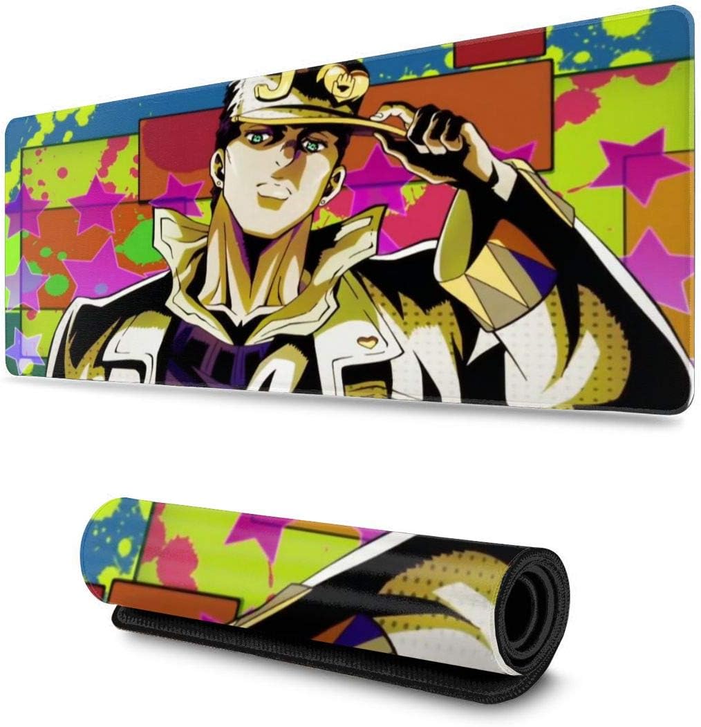 Anime JoJo's Bizarre Adventure Mouse Pad Rectangle Non-Slip Rubber Electronic Sports Oversized Large Mousepad Gaming Dedicated,for Laptop Computer & PC 11.8X31.5 Inch