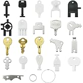 21 Pcs Dispenser Key Set for Waffle San Ja-mar Geo-rgia Pa-cific to-rk Kim-berly Cl-ark Bra-dley Paper Towel Toilet Paper Soap Dispensers Replacement Keys Cat 74 E114 Key