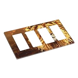 African Lion 4 Gang Rocker Decorative Light Switch
