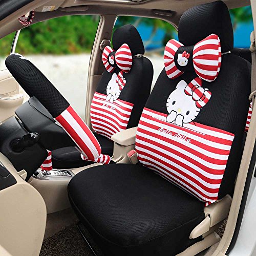 Buy 1 Set Hello Kitty Black+red Universal Women Sexy Car Seat Cover Car