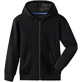 BlissBuggy Boys Luxury Plush Fleece Lined Zip Up Hoodies, Unisex Kids Cozy Lining Sweatshirts, Soft & Warm Jacket for Girls