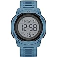 GOLDEN HOUR Mens Waterproof Digital Sport Watches Wide Screen Easy Read Display Military Style with Rubber Strap