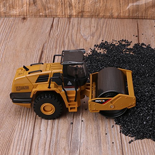 Yuly Children's Gift Birthday Gift 1/50 Scale Diecast Metal Road Roller Truck Construction Toy Vehicle for Kid Gift