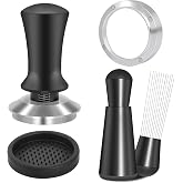 Reoszeank 54mm Espresso Accessories Kit, Tamper, WDT, Dosing Funnel | Spring Loaded Calibrated Tamper, Espresso Distribution Tool, fits Breville 54 mm Espresso Machines and Portafilters
