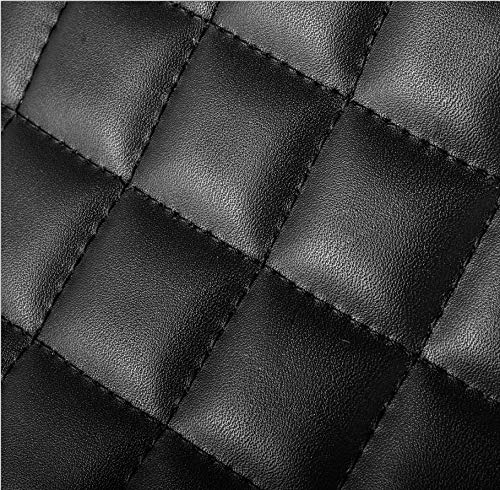 TUINCYN Leather Motorcycle Solo Seat Kit with Spring Soft Comfortable Black Motorbike Rear Pad Saddle with Square Pattern for Harley Davidson Sportster Bobber Chopper Honda Yamaha Kawasaki(1 Piece)