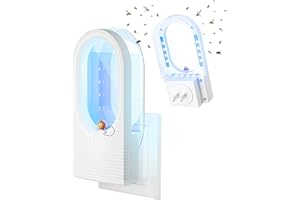 Gthbugor Fruit Fly Traps for Indoors - Highly Effective UV Blueish-Purple Light | Plug-in Fly Trap for Flies, Fruit Flies, Moths, Gnats, with Exclusive Double-Sided Sticky Pads…