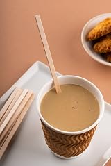 FOOGO Green 1000pcs Extra Long 19cm Wooden Coffee Stirrers FSC Certified view 6