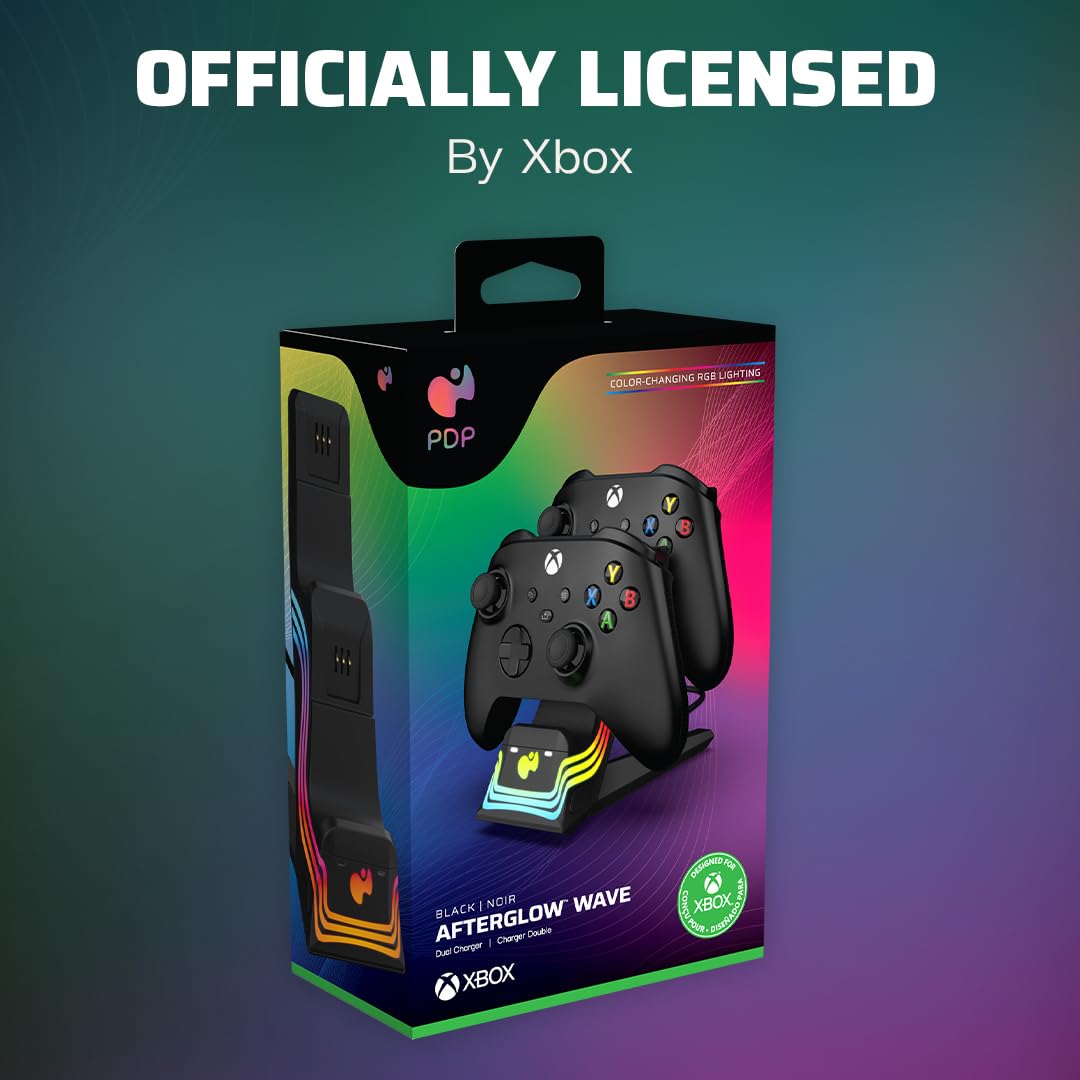 PDP Xbox Afterglow Wave DUAL Charger Black 3
