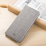 Sony XA Case, Meiya Premium PU Leather Flip Cover Automatic Sleep Wakeup Smart Case Cover Shell with Card Slot Holder and Stand For Sony Xperia XA (Grey)