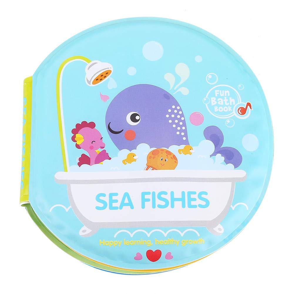 Drfeify Baby Bath Books, Waterproof Bathtime Shower Books Toddlers Kids Educational Infant Bath Toys (Sea)