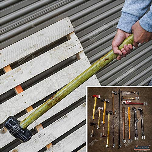 Halloween Props FOAM Sword Axe Bat Crowbar Hatchet Knife Hammer Wrench Sledgehammer Medieval Sword Roman Sword Spartan Sword For Halloween Costume Cosplay LARP Home Decor 52883 (30" Sledgehammer)