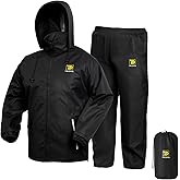 Trudave Hydrolock Rain Suit,Rain Gear, Waterproof Rain Suits for Men, 2 Pieces Breathable & Windproof Rainwear