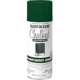 Rust-Oleum Chalked All-in-One Ultra Matte Rainforest Green Spray Paint | Furniture Paint, One Coat Coverage, No Primer Required, Easy To Use, Fast Drying, Low Odor, Multi Surface, Indoor Use, 12 oz