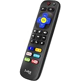 1-clicktech for Roku Remote 2-in-1 for Roku-TV and Roku Express Ultra Box | Compatible for TCL Hisense ONN Sanyo Sharp Hitachi Element Insignia LG Magnavox Roku TV, w/ 12 Opt. Channels [NOT for Stick]