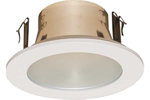 JOINT BRIGHT LIGHTING 4 Inches Frosted Lens Shower Trim for Line Voltage Recessed Light/Lighting-White Fit Halo/Juno