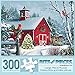 Bits and Pieces – Large 300 Piece Jigsaw Puzzle for Adults – ‘Winter Barn II’ - Jigsaw Puzzle by Artist Alan Giana, Completed Puzzle Size: 18