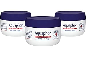 Aquaphor Healing Ointment - Skin Protectant for Dry Cracked Skin - Hands, Heels, Elbows - 3.5 oz Jar (Pack of 3)