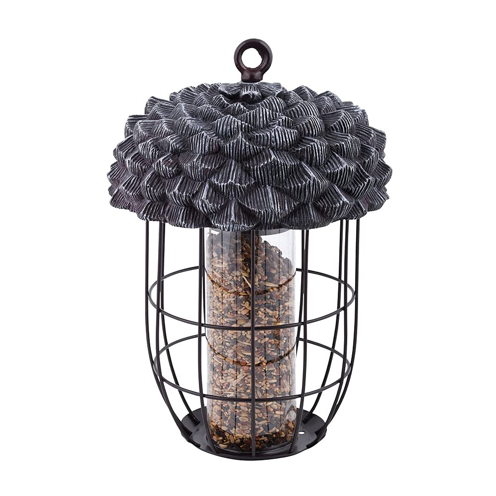 Fallen Fruits Ltd FB418 ACORN SEED FEEDER Bird, Grey