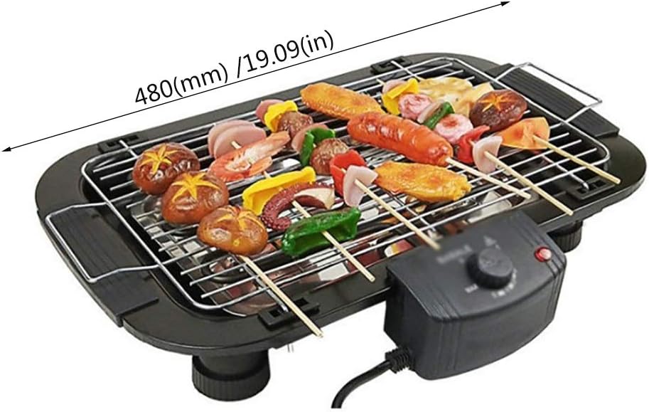 review Nologo W-XS1 The Electric BBQ Grill and Hot Pot,Automatic Power Off When The Rated Temperature is Exceeded,Five Gear Adjustment,Easy to Clean,Suitable for Home Kitchen and Outdoor Barbecue,Convenient