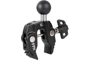 FPN Aluminum Alloy 1" Ball Handlebar Clamp Mount for 0.5-2.0 inch Poles, Compatible with RAM Mounts B Size Double Socket Arm and Motorcycle/Bike Phone Mount