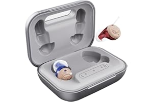 Rechargeable Hearing Aids for Seniors Adults, Noise Cancelling Hearing Aid with Clear Sound, Portable Charging Case