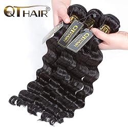 QTHAIR 14A Peruvian Loose Deep Curly Frontal with