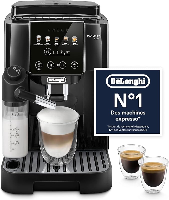 Magnifica Start - Machine à Café Automatique 4 Boissons Noir