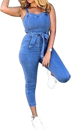 blue jean romper pants