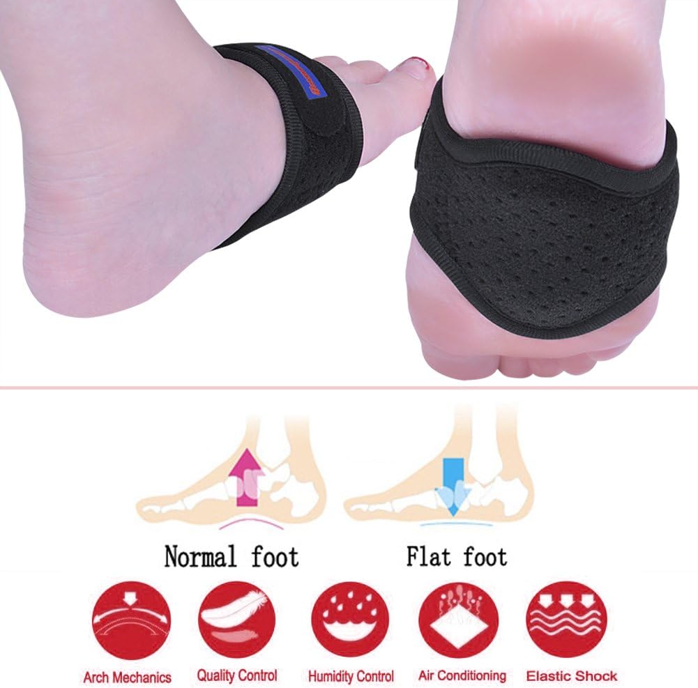 Arch Support Brace, 1 Pair Compression Fasciitis Cushioned Support Sleeves, Plantar Fasciitis Foot Relief Cushions for Plantar Fasciitis, Fallen Arches, Achy Feet Problems Fits Men and Women: Health & Personal Care