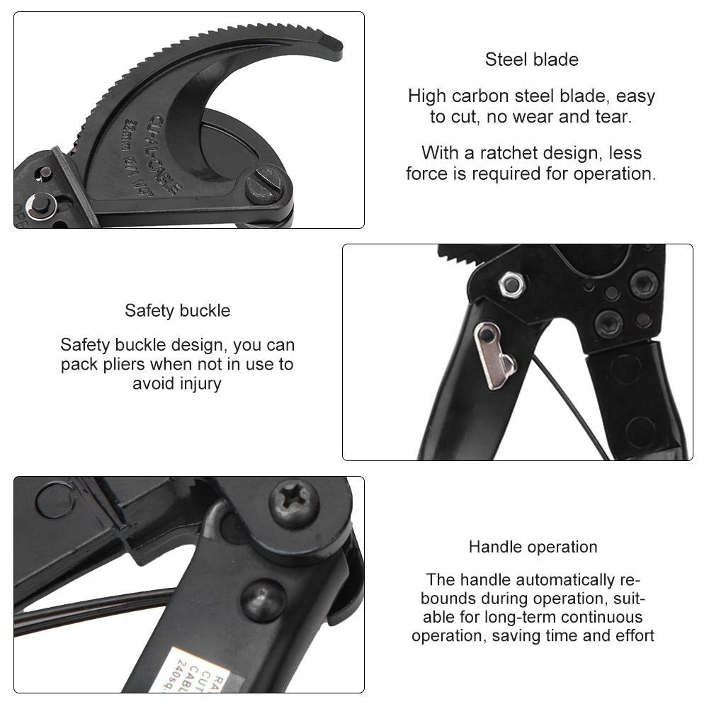 Ratchet Cable Cutter, HS325A Ratchet Cable Cutter Insulated HCS Copper