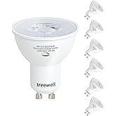 TREEWELL GU10 LED Dimmable Bulb, 3000K 650LM Warm White LED Light Bulb,7W Track Lighting Bulb(50W Halogen Equivalent), GU10 L