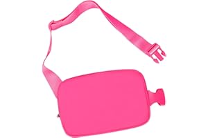 LLYWCM Fanny Packs for Women - Belt Bag for Women - Fanny Pack Crossbody Bags - Hot Pink Fanny Pack with Adjustable Strap, Fashion Cross Body Fanny Pack for Running Workout Hiking Travel
