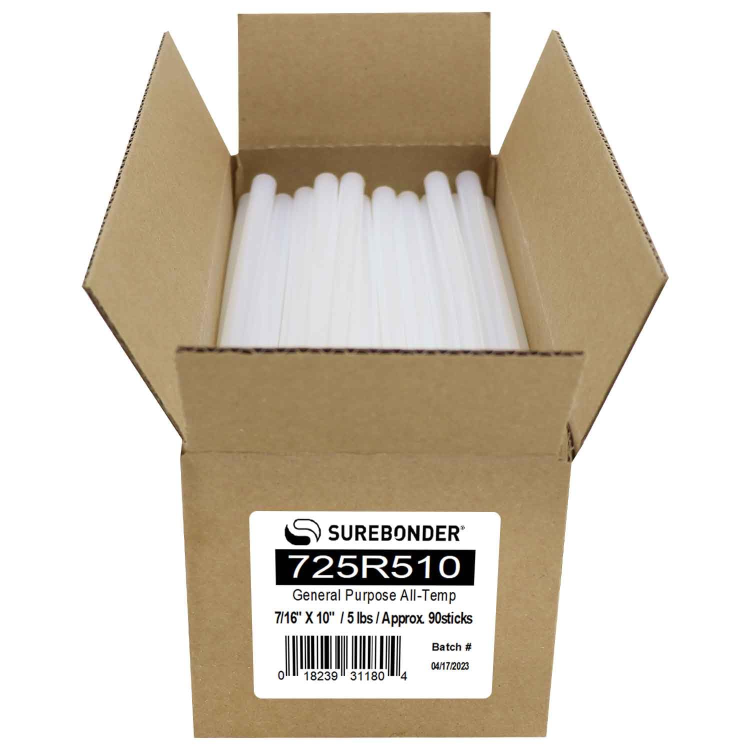 Surebonder All-Temperature, All-Purpose 5 lb Box of 10-Inch Full-Size Hot Glue Sticks for Crafts/DIY - About 94 Glue Sticks Per Box, Clear