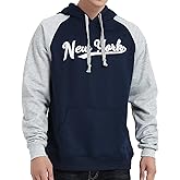 DELUSPTOMAY Mens Baseball Team Embroidery Hooded Sweatshirt Casual Hoodie